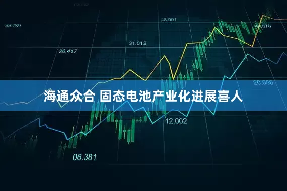 海通众合 固态电池产业化进展喜人